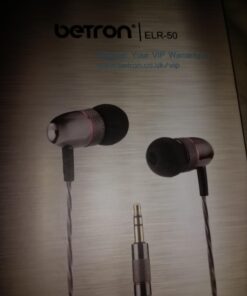 Betron ELR50 in Ear Headphones Earphones Wired with Noise Isolating Earbuds Tangle Free Cord Lightweight Carry Case Soft Ear Buds 3.5mm Plug (Black) 63 61wW8b6Pv1L