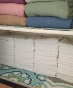 Amazon Basics Fast Drying Bath Towel, Extra Absorbent, Terry Cotton Washcloth, 12 x 12 Inch, White - Pack of 60 32 61wZFZDmTvL