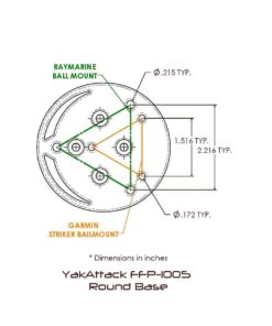 Yak Attack Round Base Fish Finder Mount, Black - FFP-1005 18 61wd8cusvL