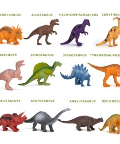 Kids Dinosaur Figures Toys, 7 Inch Jumbo Plastic Dinosaur Playset, STEM Educational Realistic Dinosaur Figurine for Boys Girls Toddlers Including T-Rex, Stegosaurus, Triceratops, Monoclonius, 12 Pack 23 61wdnSJ6IxL