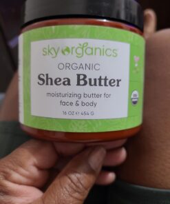 Sky Organics Organic Shea Butter for Body & Face USDA Certified Organic, 100% Raw & Unrefined to Soften, Smooth & Boost Radiance, 15 Ounce. 1 Pound (Pack of 1) 31 61weoWsPCyL