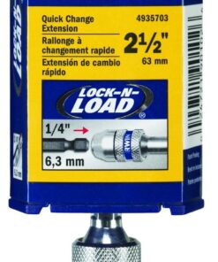 IRWIN Tools 2-1/2 Inch Speedbor Lock N' Load Quick Change Bit Holder (4935703),Silver 2.5-Inch 10 61wjRkHHpwL
