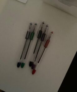 Pentel R.S.V.P. Ballpoint Pen, Fine Line, (0.7mm), Assorted Ink, Clear Barrel, 5 Pack (BK90BP5M) Assorted Ink Colors 21 61wklMuzcmL