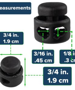 Paracord Planet Double Barrel Cord Lock Draw String Toggle Stopper – Choose from 5, 10, and 20 Pack Sizes (Gray, 5 Pack) Gray 6 61wkynWkfUL
