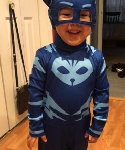 Disguise Catboy Costume for Kids, Official PJ Masks Costume Jumpsuit Medium (3T-4T) 26 61wrY2lvolL