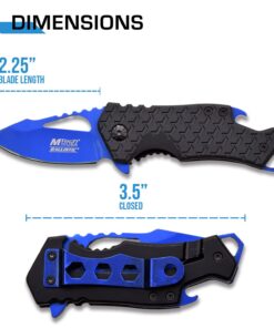 MTECH USA – Spring Assisted Folding Knife Blue 44 61wuYYm1q4L