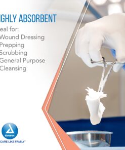 Dynarex Non-Woven Sponges, Non-Sterile, Gauze Sponges, for Cleansing, Prepping and Dressing, Highly-Absorbent and with Less Linting, 4"x 4", 4 Ply, 1 Box of 200 Non-Woven Sponges 200 Count (Pack of 1) 26 61wvFXRNjXL