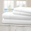 Ideal Linens Bed Sheet Set - Hotel Quality Double Brushed Microfiber Bedding - Wrinkle and Fade Resistant - Luxury, Comfortable, Breathable and Soft - 4 Piece (Queen, White) Queen 13 61wxWViDaL