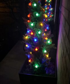 ALOVECO LED String Lights 18ft 50 LED Battery Operated Christmas Lights with Remote 8 Modes Waterproof Globe Starry Fairy Lights for Outdoor Indoor Bedroom Garden Xmas Party(Multicolor) Multicolor (Red, Blue, Green, Yellow) 25 61x YwNCsL