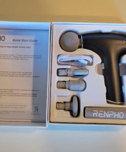 RENPHO Lite Massage Gun with Heat, Mini Massage Gun Deep Tissue, Type C Charging Portable Body Deep Tissue Massager Gun, Quiet Percussion Muscle Massage Gun, Gift for Mom-FSA and HSA Eligible Grey 49 61x j5RcdQL