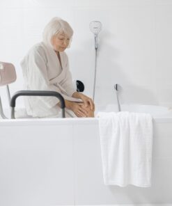 Alternative view of Vaunn Medical Shower Chair Bath Seat With Padded Arms, Removable Back and Adjustable Legs, Bathtub Safety and Support