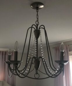 Crystal Acrylic Gems Bead Garland Strands, KinHom 16 Feet Hanging Clear 14mm Daimond Beads Chain Garlands for Manzanita Tree Centerpiece, Chandelier Bead Lamp Chain, Christmas/Wedding Party Decoration Stainless Steel 16 ft, Diameter 14 mm 38 61x0781rIKL