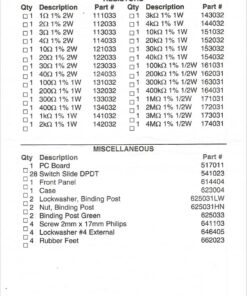 Elenco Resistance Substitution Box | Resistance Range From 1Ω To 11, 111 , 110MΩ | 1% Precision: 1Ω-40kΩ- 1 Watt/ 100kΩ- 4MΩ- 1/2 Watt 34 61x0FN2C20L
