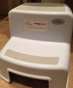 Dual Height 2 Step Stool for Kids | Slip Resistant Soft Grip Toddler's Stool for Potty Training and Use in The Bathroom or Kitchen | BPA Free for Comfort and Safety (1 Pack, Grey) 1 Count (Pack of 1) Gray 37 61x0Ynkvk0L