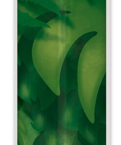 Beistle Jungle Trees Wall Backdrop, 4’ x 30’ – Photo Backdrop, Easy to Adhere Wall Covering, Tropical Party Decorations, Jungle Party Decorations, Greenery Backdrop, Party Decor 27 61x1Hz 9HNL