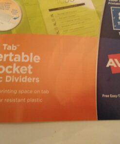 Avery 8-Tab Plastic Binder Dividers with Pockets, Insertable Multicolor Big Tabs, 1 Set (11907) 8 Tab 1-pack 33 61x1UiVtNL