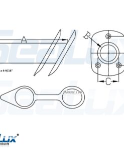 SeaLux Marine 30 Degree Flush Mount Stainless Steel Fishing Rod Holder with Cap and Liner 10 61x2pGobOzL