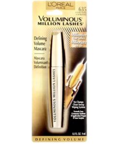 L’Oreal Paris Makeup Voluminous Million Lashes Mascara, Volumizing Collagen Infused Eye Makeup, Amplifying Mascara Brush, Washable, Blackest Black, 0.3 Fl Oz., 1 Count 0.30 Fl Oz (Pack of 1) Washable Blackest Black 34 61x4Ubgu19L