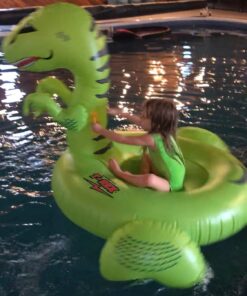 SWIMLINE Original Giant Ride On Inflatable Pool Float Lounge Series | Floaties W/Stable Legs Wings Large Rideable Blow Up Summer Beach Swimming Party Big Raft Tube Decoration Tan Toys for Kids Adults Dinosaur 17 61x4ik0poL