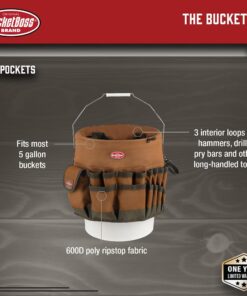 Bucket Boss The Bucketeer Bucket Tool Organizer in Brown, 10030 37 61x4pV1OIdL