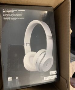 Beats Solo3 Wireless On-Ear Headphones - Apple W1 Headphone Chip, Class 1 Bluetooth, 40 Hours of Listening Time, Built-in Microphone - Silver (Latest Model) Without AppleCare+ 39 61x5SppyrML