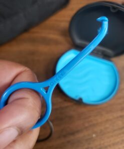 OrthoKey Retainer & Aligner Removal Tool - Dental-Grade Orthodontic Supplies for Invisible Braces, Cleaning & Travel - Bracket & Denture Remover (2-Pack) Blue Blue 2-Pack 35 61x7bFH6wSL 3