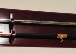 Sword/Saber Display Plaque Rack Holder Wall Rack, Alternative to Display Case Mahogany 35 61x7omi9sGL