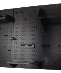 Alternative view of Pegboard Organizer Wall Control 4 ft. Metal Pegboard Standard Tool Storage Kit with Black Toolboard and Black Accessories