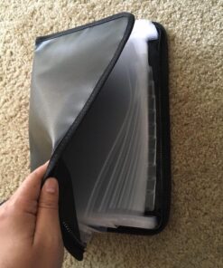 ENGPOW Fireproof File Folder Fireproof Fire and Water Resistant Money Document Bag with A4 Size 13 Pockets Zipper Closure Non-Itchy Silicone Coated Portable Filing Organizer Pouch(14.3" x 9.8") Black,13 Pockets 40 61xB epZ0NL