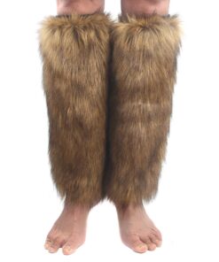 Faux Fur Leg Warmer,Warm Fuzzy Leg Warmer Boot Cuff Cover for Party Costumes A 20 61xCGVnHK4L