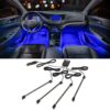 LEDGlow 4pc Blue LED Interior Footwell Underdash Neon Lighting Kit for Cars & Trucks - 7 Unique Patterns - Music Mode - 8 Brightness Levels - Auto Illumination - Includes Cigarette Power Adapter 31 61xCwLA2ywL 1
