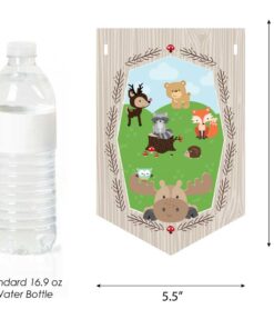 Big Dot of Happiness Woodland Creatures - Baby Shower Bunting Banner - Forest Friends Party Decorations - Welcome Baby 7 61xFItfWrL