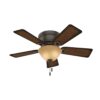 Hunter Fan Company, 51023, 42 inch Conroy Onyx Bengal Low Profile Ceiling Fan with LED Light Kit and Pull Chain Onyx Bengal finish 3 61xFND3vM0L