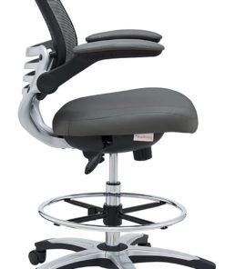 Modway EEI-211 Edge Drafting Chair - Reception Desk Chair - Flip-Up Arm Drafting Chair in Gray Grey 21 61xFflPLETL