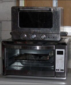 Oster Toaster Oven, 7-in-1 Countertop Toaster Oven, 10.5" x 13" Fits 2 Large Pizzas, Stainless Steel Convection Oven 30 61xGwEz2W7L