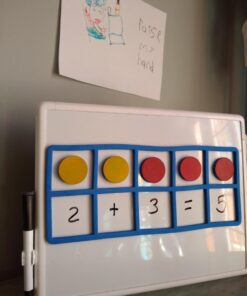 LEARNING ADVANTAGE Giant Magnetic Foam Ten Frames - In Home Learning Manipulative for Early Math - 2 Frames with 20 Disks - Teach Number Concepts, Addition and Subtraction 34 61xHKa6zFOL