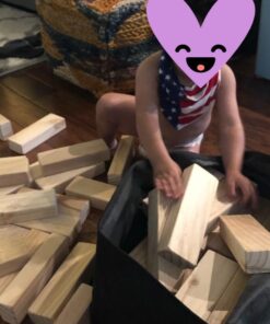 Yard Games Giant Tumbling Timbers with carrying case starts at 2.5-feet tall and builds to 5-feet 30 Inch Natural 40 61xIQ IXNEL