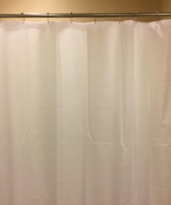 iDesign Solid Fabric Bathroom Shower Curtain - 72" x 72", White Standard 23 61xLfZThmZL