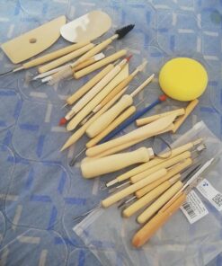 Blisstime Set of 30 Clay Sculpting Tools Wooden Handle Pottery Carving Tool Kit 23 61xNToMuEDL