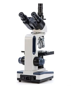 SWIFT SW350T 40X-2500X Magnification, Siedentopf Head, Research-Grade Trinocular Compound Lab Microscope with Wide-Field 10X and 25X Eyepieces, Mechanical Stage, Abbe Condenser, Camera-Compatible 26 61xRy E1QL