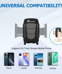 Car Phone Mount, Vansky 3-in-1 Cell Holder Air Vent Dashboard Mount Windshield for iPhone Xs Max R X 8 Plus 7 6S Samsung Galaxy S9 S8 Edge S7 S6 LG Sony and More 28 61xW5c4IouL