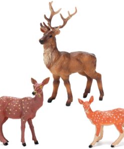 Woodland Animals 10-Piece Figurine Set: Realistic Elk, Wolf, Bear, Raccoon, Lynx, Deer Toys for Kids & Cake Toppers 12 61xWmjmdmjL