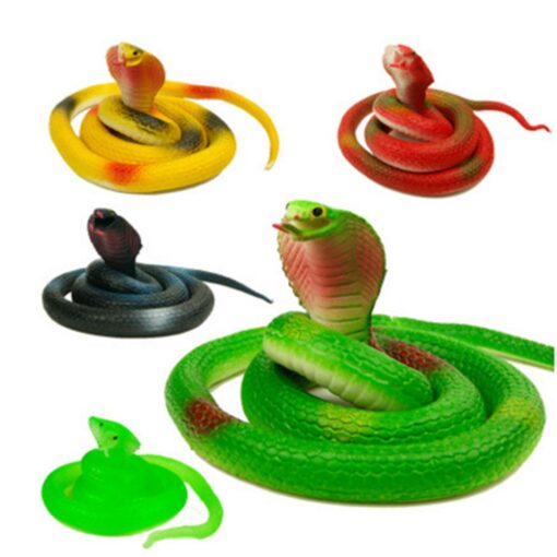 5 Pcs 30 inch Plastic Snakes Coiled Prop Toy Snakes, Snake Toys for Children, Prank, Prop, Gardens, Party Favors, Halloween & Decorations