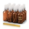 CULINAIRE 2oz Glass Spray Bottles with Gold Pen Marker, Small Fine Mist Spray Bottle, Refillable, Empty, for Hair Spray, Essential Oils, Colognes, and Hand Sanitizers, Amber, Pack of 12 2 Oz | Pack of 12 5 61xYJ8Q1YdL