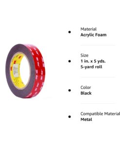 5952 VHB Tape: 2.5cm . x 15 ft. (Black) 22 61xZEsBoZKL