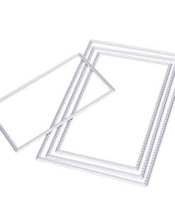 Buytra 8 Pieces Die Cuts Metal Cutting Dies Stencil for Card Making Scrapbooking Album Paper DIY Crafts, Rectangle Shape 18 61xamldTntL