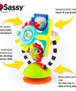 Sassy Fishy Fascination Station 2-in-1 Suction Cup High Chair Toy | Developmental Tray Toy for Early Learning | for Ages 6 Months and Up 20 61xb75kbsL