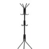 Free-Standing Coat Rack Metal Stand - Hall Tree Entry-Way Furniture Best for Hanging Up Jacket, Purse, Hand-Bag, Cloth, Hat, Winter Scarf Holder - Home or Office Floor Hanger 12-Hooks Organizer, Black 33 61xciuYv1qL