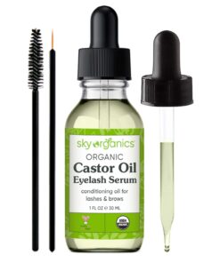 Sky Organics Organic Castor Oil Eyelash Serum for Lashes & Brows, 100% Pure & Cold-Pressed USDA Certified Organic to Strengthen, Moisturize & Condition, 1 fl. Oz 34 61xdCRlj4QL