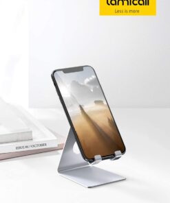 Lamicall Cell Phone Stand, Desk Phone Holder Cradle, Compatible with Phone 12 Mini 11 Pro Xs Max XR X 8 7 6 Plus SE, All Smartphones Charging Dock, Office Desktop Accessories - Silver Sliver 33 61xeHWxR5L